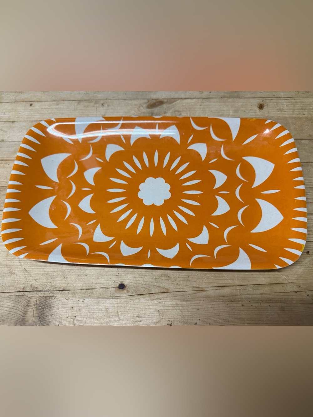 rectangular West Elm melamine serving tray